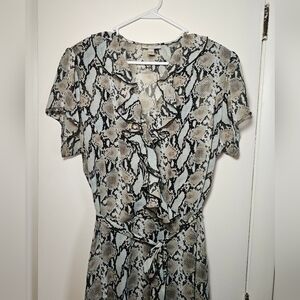 DRESSBARN snakeskin dress with slip dress 20